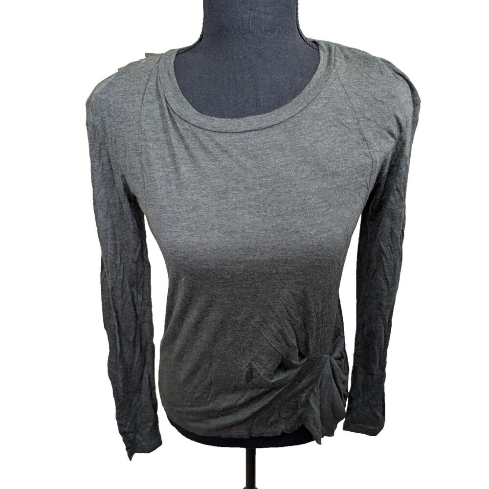 Heather By Bordeaux Top Long Sleeve Drape Back Tuck Modal Soft XS